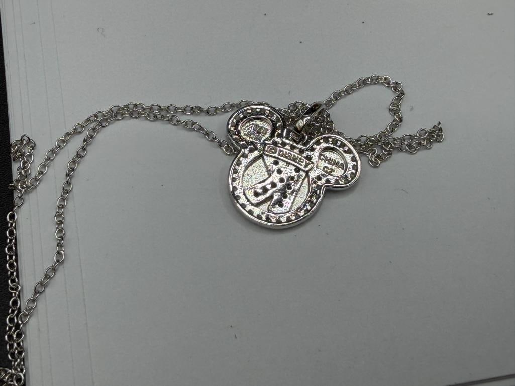 DISNEY JEWELRY INCLUDING STERLING SILVER MICKEY MOUSE "K" INITIAL PENDANT NECKLACE - 4