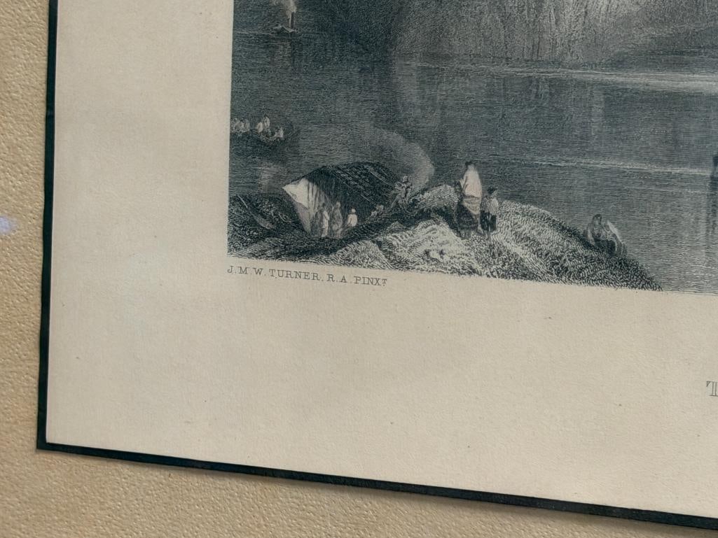 JOSEPH MALLORD WILLIAM TURNER ENGLISH ARTIST STEEL ENGRAVING THE LAKE OF LUCERNE - 6