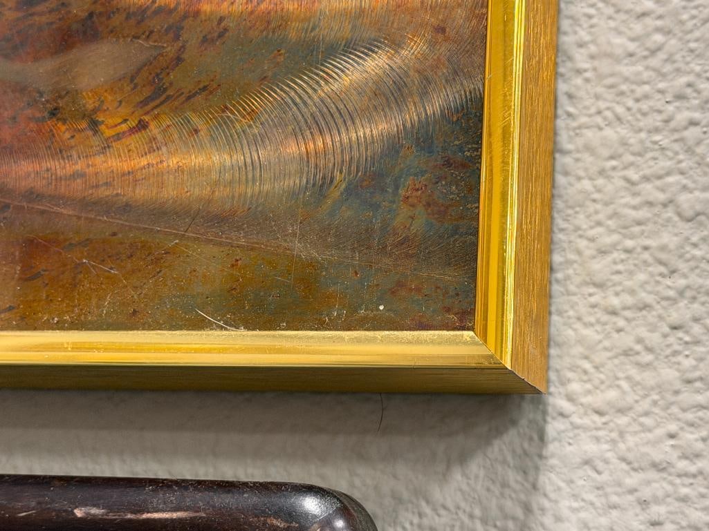 DALE CLARK CALIFORNIA ARTIST ORIGINAL ENGRAVED METAL ART NO. 694 - 10