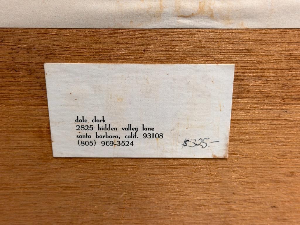 DALE CLARK CALIFORNIA ARTIST ORIGINAL ENGRAVED METAL ART NO. 694 - 12