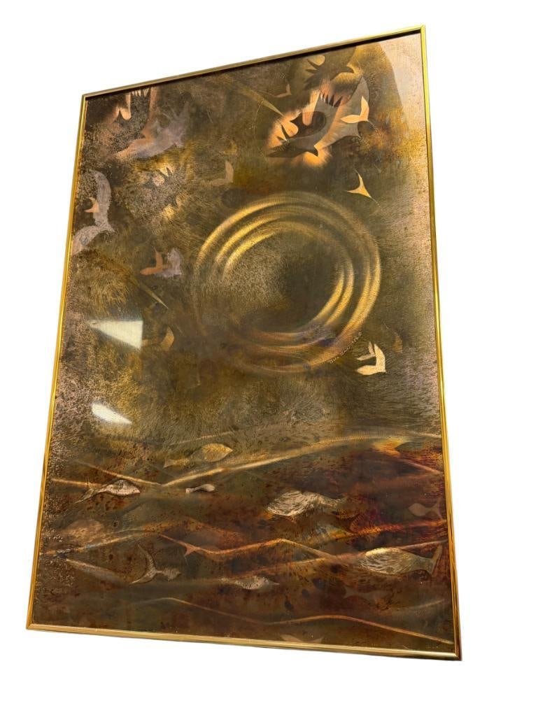 DALE CLARK CALIFORNIA ARTIST ORIGINAL ENGRAVED METAL ART NO. 694 (1 of 13)