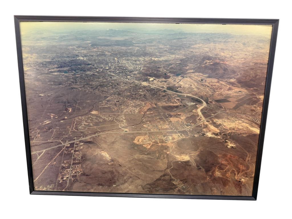 LARGE VINTAGE BIRDEYE VIEW OF RENO, NV VIEW TO THE NORTH FROM GALENA AREA (1 of 10)