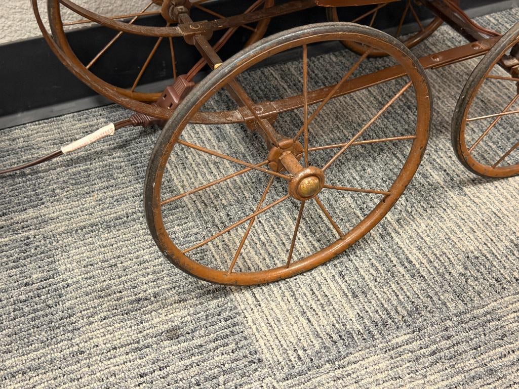 EARLY 1900'S A. WHITNEY CARRIAGE CO. BABY CARRIAGE LEOMINSTER, MASS. - 8