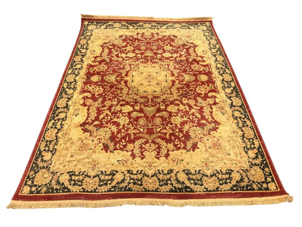 SHAW RUGS 100% NYLON AREA RUG THE ANTIQUITIES COLLECTION MESHED BRICK: MADE IN THE U.S.A. 65" X92" 