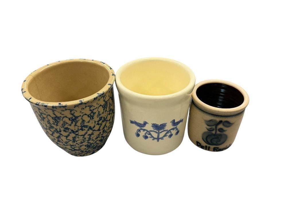 VINTAGE ROBINSON RANSBOTTOM, GAETANO, AND SHADOWLANE POTTERY CROCKS (1 of 15)