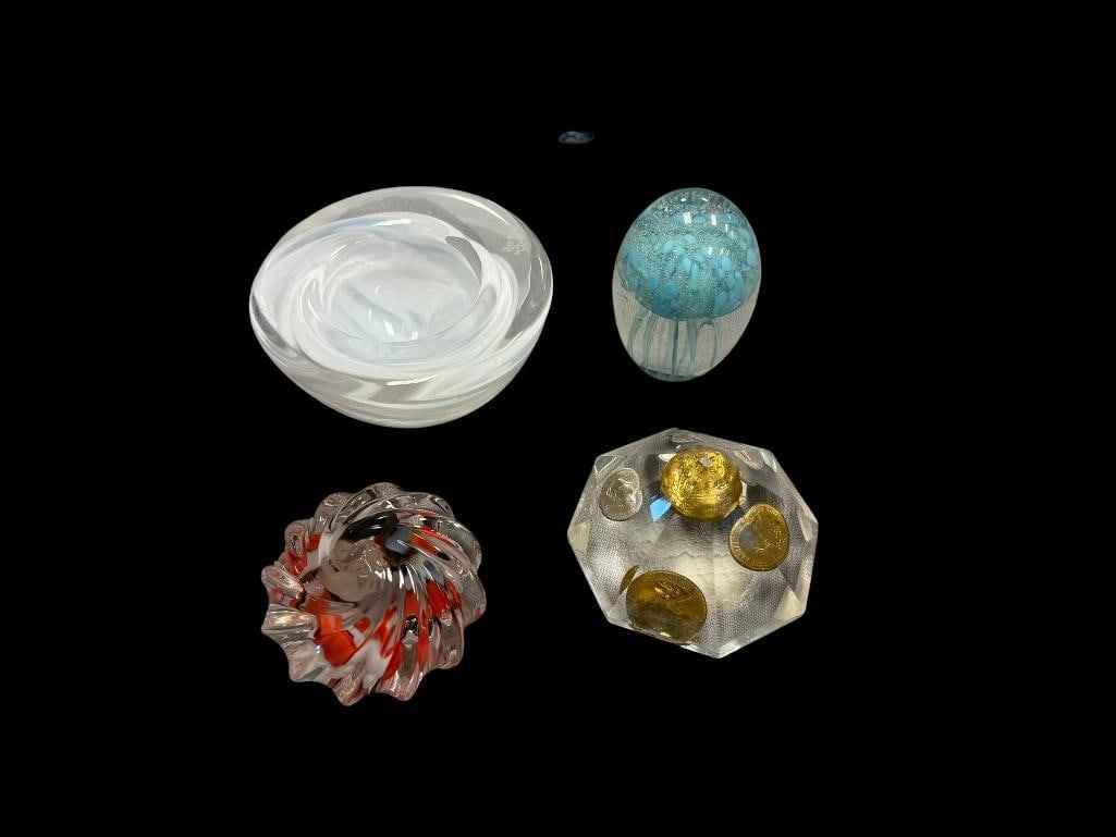 HAND BLOWN ART GLASS AND ACRYLIC PAPERWEIGHTS (1 of 14)