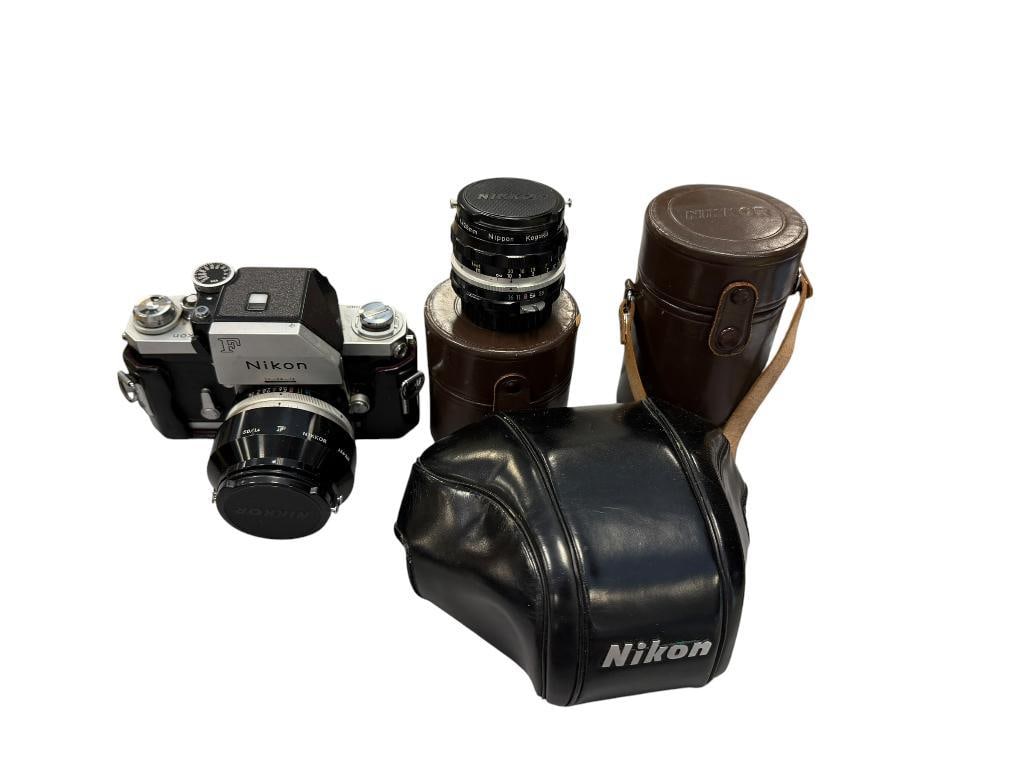 NIKON F 35MM SLR PROFESSIONAL FILM CAMERA INTRODUCED IN 1959 PLUS NIKKOR-H 28MM LENS NO. 631967 (1 of 13)