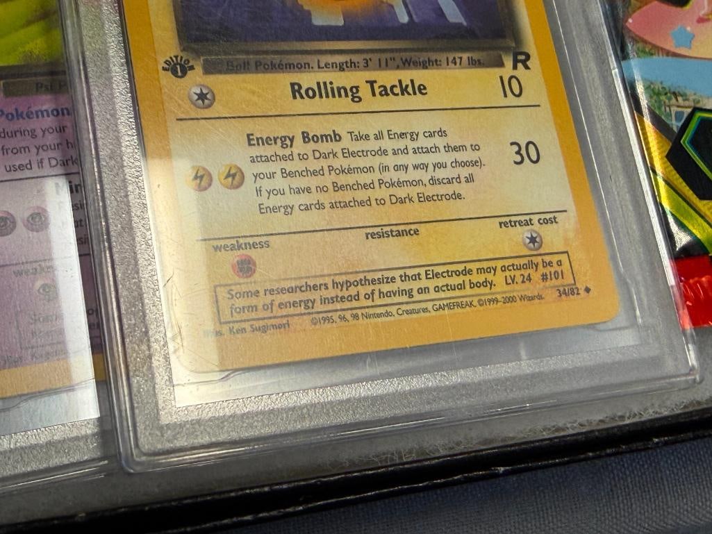 POKEMON DIAMOND SERVICE GRADING 2000 DARK KADABRA AND DARK ELECTRODE 8.5 NM / MINT PLUS SEALED PACK - 8