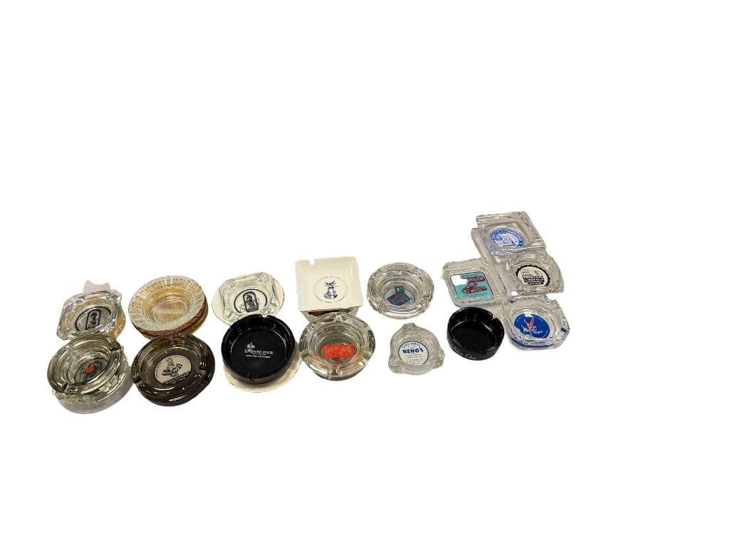 OVER 20 ADVERTISEMENT ASHTRAYS SLEEPY HOLLOW, FRONTIER MOTEL, EDDIE BRAZIL, RAMADA INN, NACHOS ETC. (1 of 12)