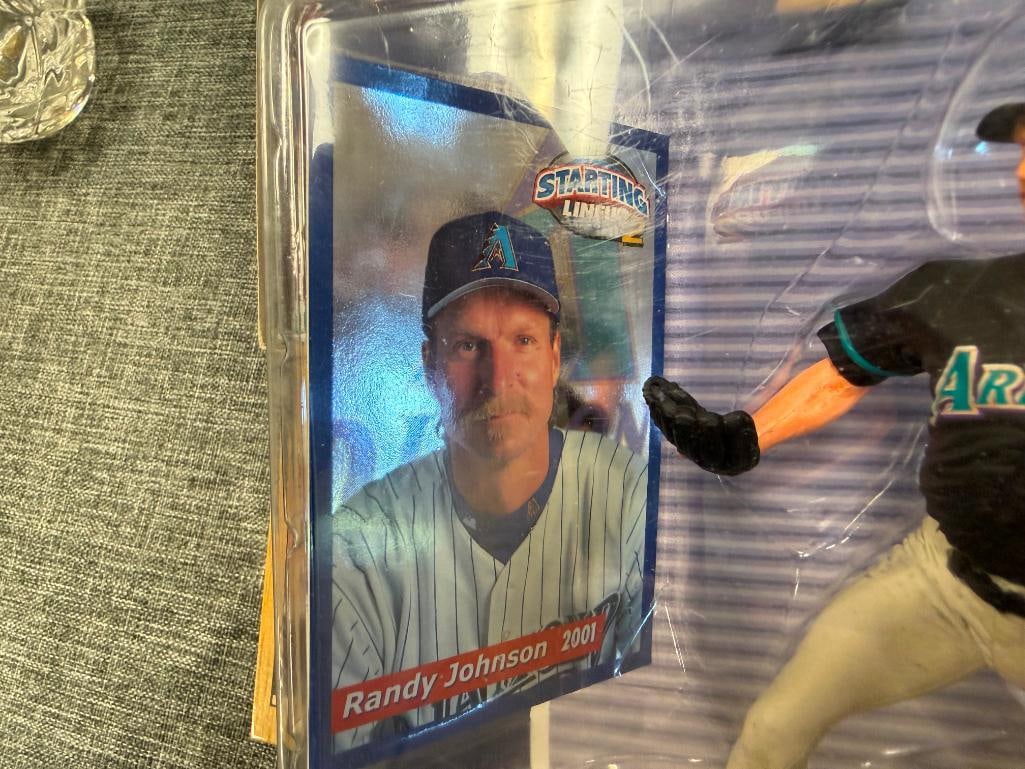 OVER 60 COLLATED SPORTS CARD PACKS PLUS STARTING LINEUP 2 RANDY JOHNSON SPORT FIGURE BY HASBRO - 10