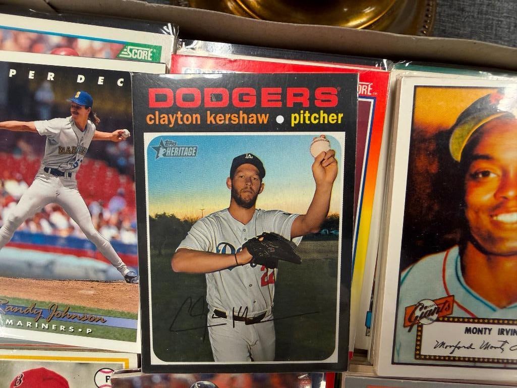 OVER 60 COLLATED SPORTS CARD PACKS PLUS STARTING LINEUP 2 RANDY JOHNSON SPORT FIGURE BY HASBRO - 12