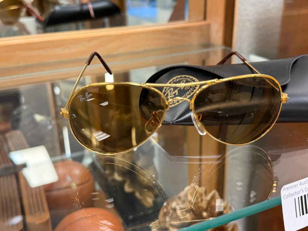 RAYBAN CLASSIC AVIATOR SUNGLASSES ARITA GOLD FRAME WITH BROWN LENSES RB 3025 - 2