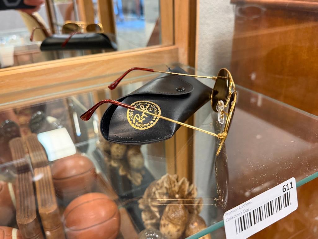RAYBAN CLASSIC AVIATOR SUNGLASSES ARITA GOLD FRAME WITH BROWN LENSES RB 3025 - 4