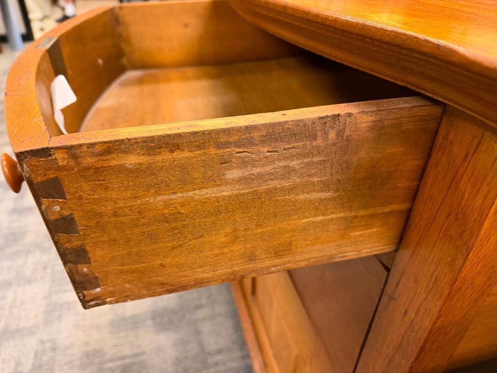 ANTIQUE QUARTER SAWN OAK SIDEBOARD - 8