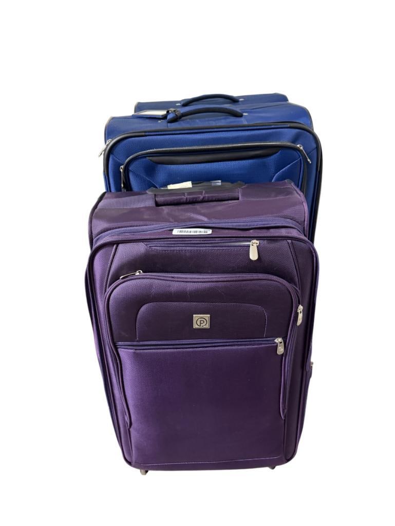 PROTEGE ARENDALE PURPLE AND BLUE SPINNER LUGGAGE THREE PIECES: 26" AND 31"
