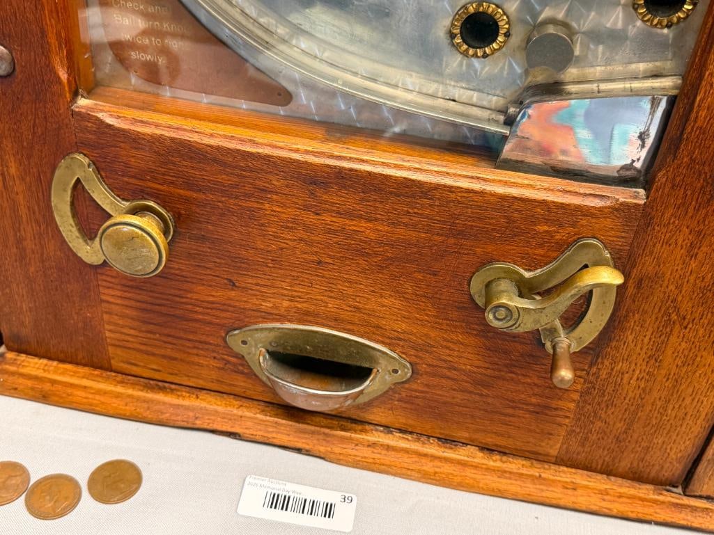 ANTIQUE OLIVER WHALES ALLWIN DE LUXE BRITISH PENNY ARCADE / AMUSEMENT GAME - 6