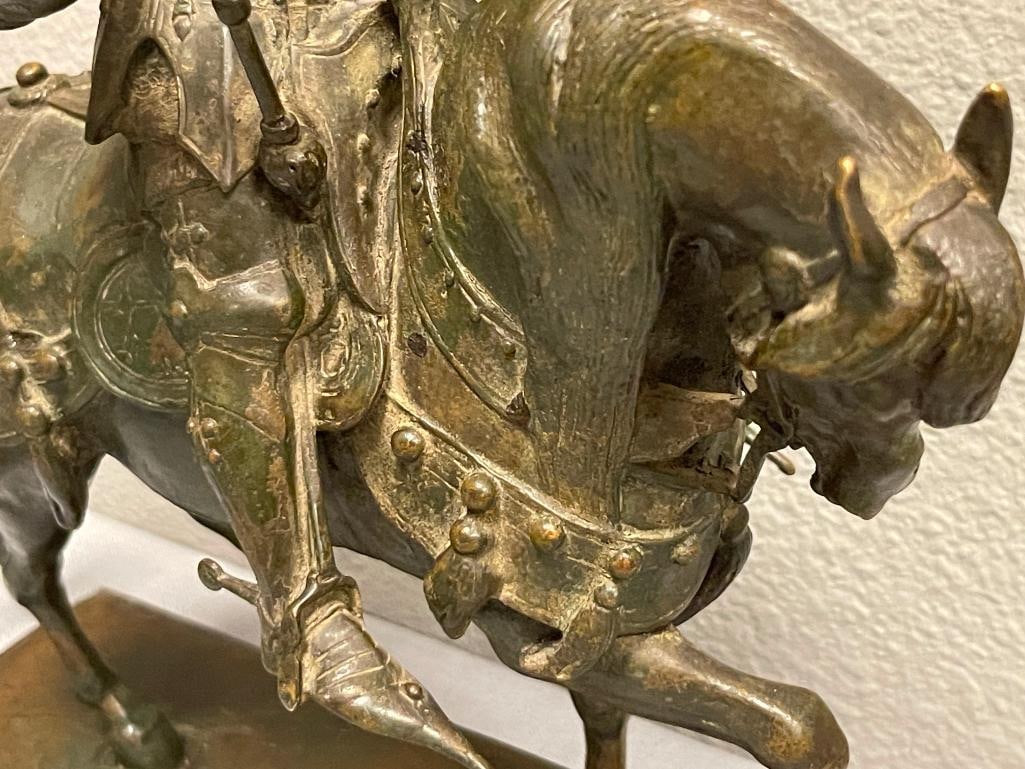 ANTOINE - LOUIS BARYE FRENCH ARTIST BRONZE SCULPTURE CHARLES VII THE VICTORIOUS EQUESTRIAN SCULPT... - 4