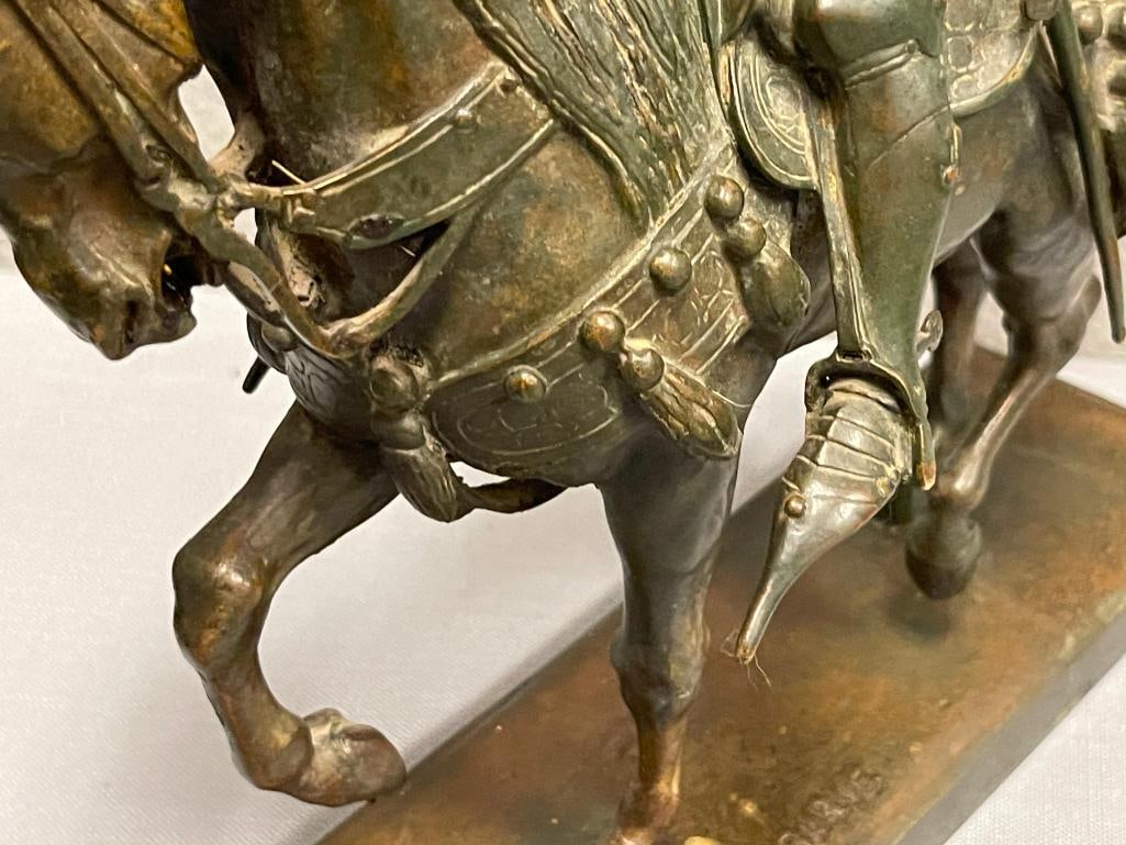 ANTOINE - LOUIS BARYE FRENCH ARTIST BRONZE SCULPTURE CHARLES VII THE VICTORIOUS EQUESTRIAN SCULPT... - 8