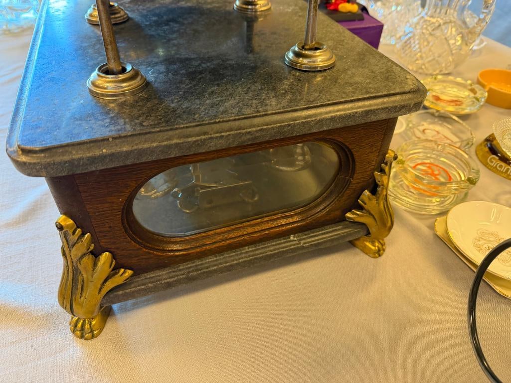 EARLY 20TH CENTURY INDUSTRIAL BALANCE SCALE F. DOMINGO ARCIELLO ARGENTINA NO 2041 MARBLE AND BRASS - 16