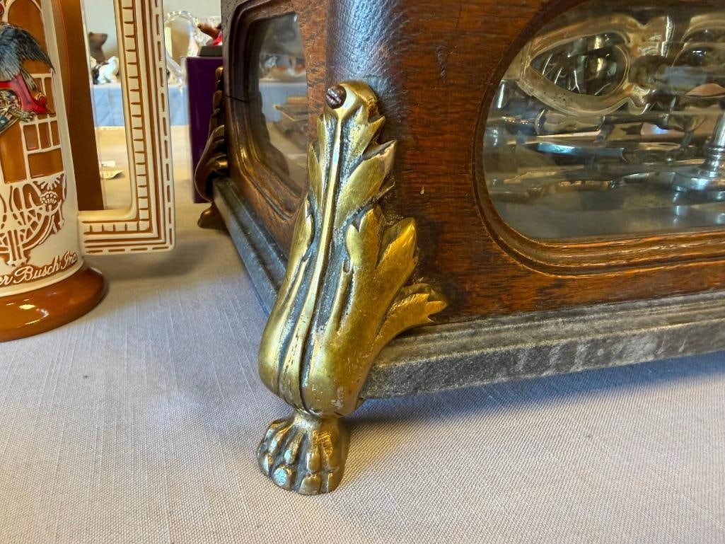 EARLY 20TH CENTURY INDUSTRIAL BALANCE SCALE F. DOMINGO ARCIELLO ARGENTINA NO 2041 MARBLE AND BRASS - 7
