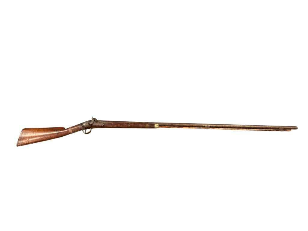 ANTIQUE ENGLISH MADE PERCUSSION RIFLE POSSIBLY FROM THE EARLY TO MID-1800'S (1 of 17)
