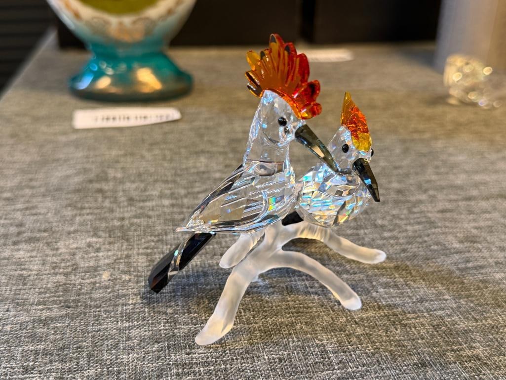 SWAROVKSI CRYSTAL HOOPES BIRD FIGURINES DESIGNED AND SIGNED BY ELISABETH ADAMER RELEASED IN 2008 - 10