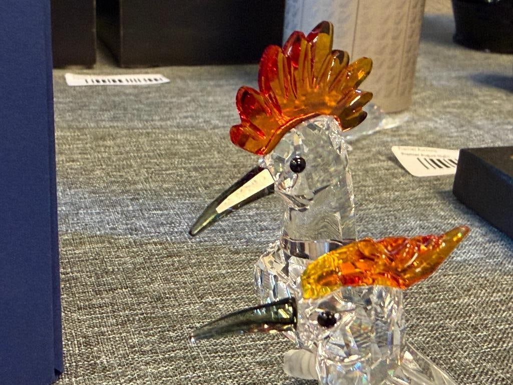 SWAROVKSI CRYSTAL HOOPES BIRD FIGURINES DESIGNED AND SIGNED BY ELISABETH ADAMER RELEASED IN 2008 - 3