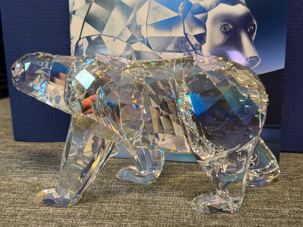 SWAROVSKI CRYSTAL SCS POLAR BEAR SIKU RELEASED IN 2011 DESIGNED BY ANTON HIRZINGER WITH PLAQUE - 8