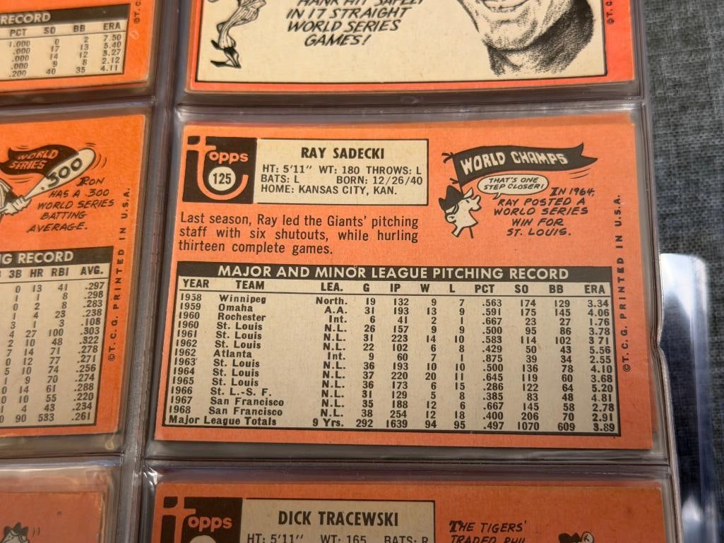1969 TOPPS BASEBALL SET WITH HALL OF FAMERS AND STAR CARDS NEAR COMPLETE - 18