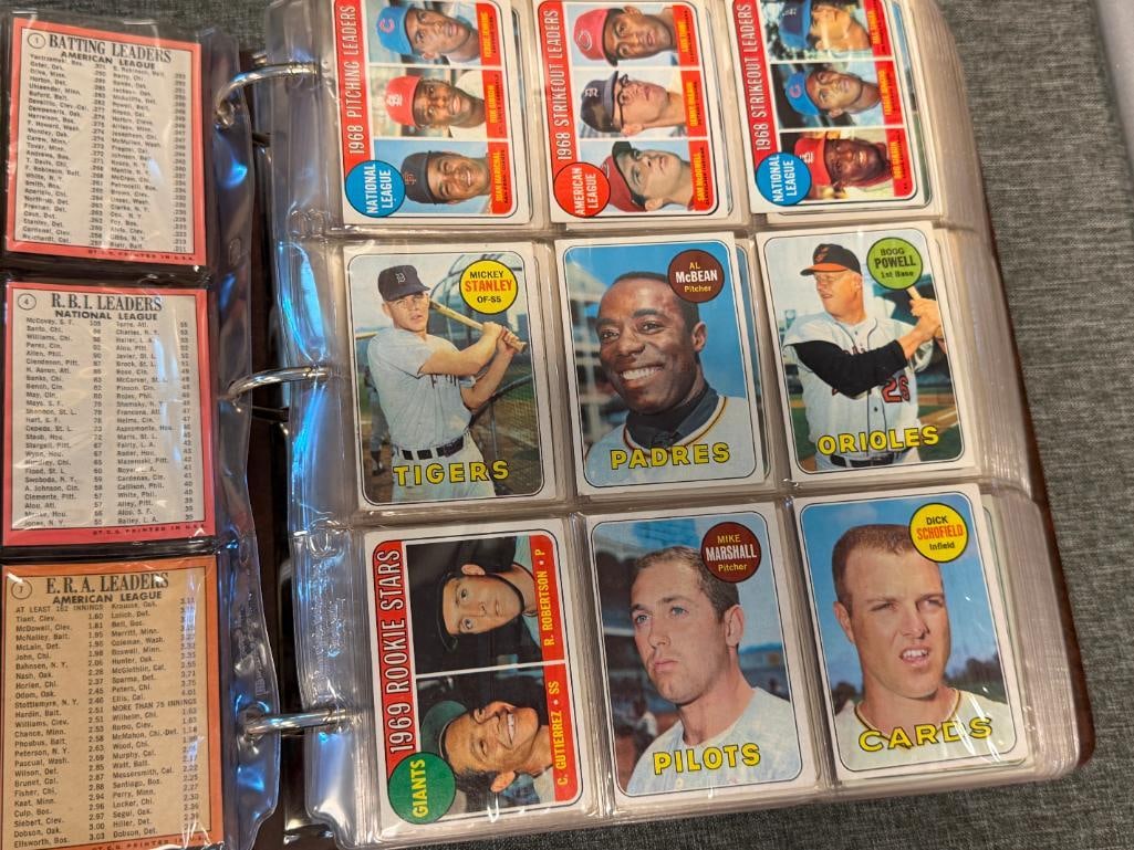 1969 TOPPS BASEBALL SET WITH HALL OF FAMERS AND STAR CARDS NEAR COMPLETE - 5