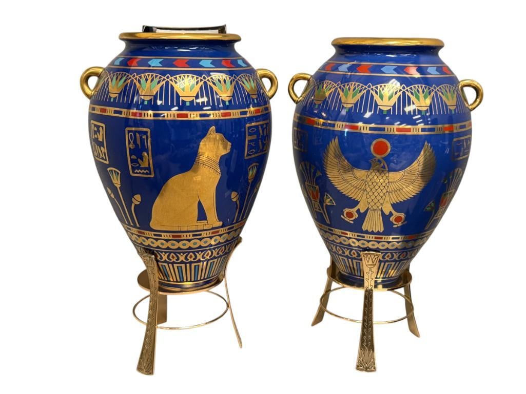 FRANKLIN MINT THE GOLDEN VASE OF BAST AND THE VASE OF THE GOLDEN FALCONS DESIGNED BY ROUSHDY GARAS (1 of 14)