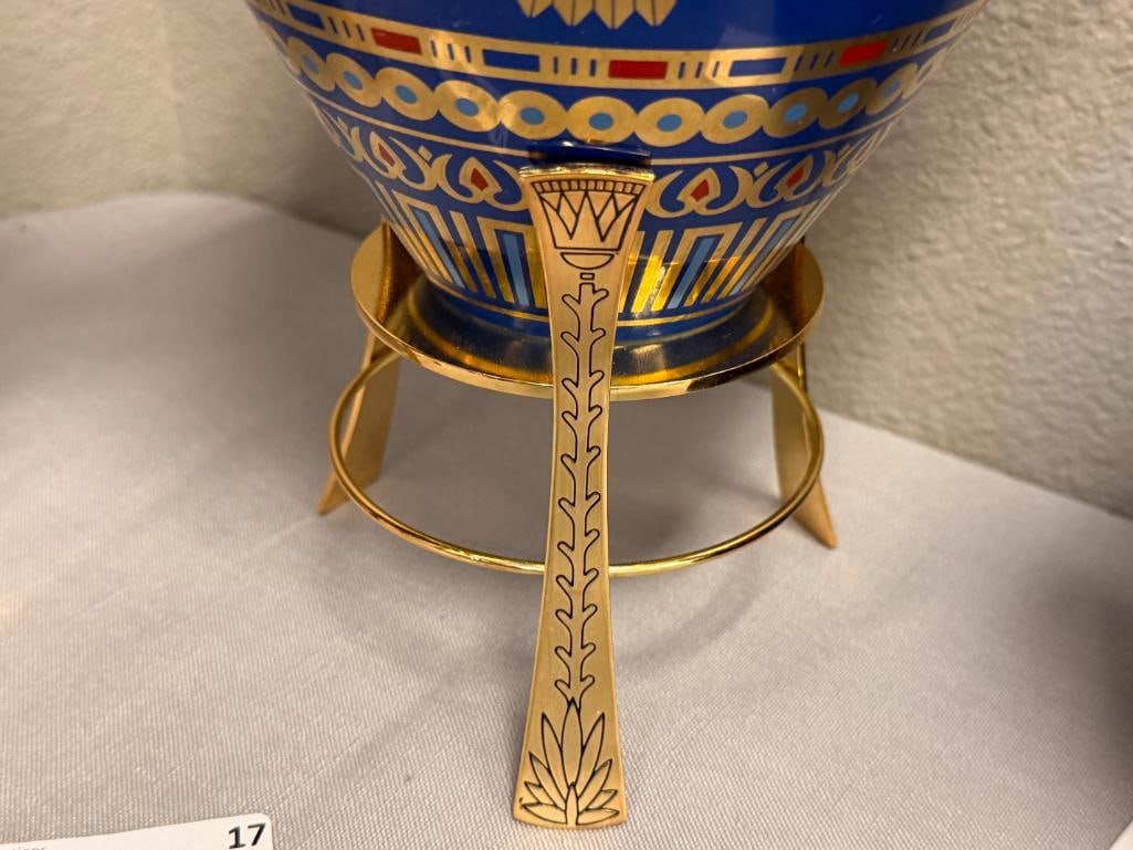 FRANKLIN MINT THE GOLDEN VASE OF BAST AND THE VASE OF THE GOLDEN FALCONS DESIGNED BY ROUSHDY GARAS - 5