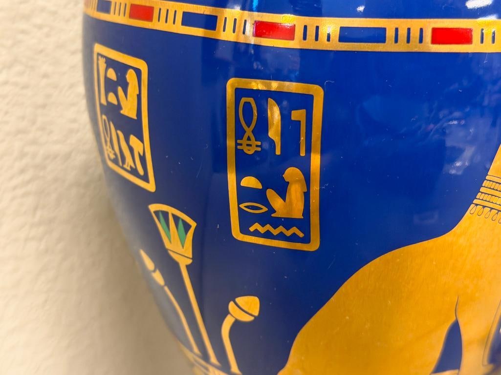 FRANKLIN MINT THE GOLDEN VASE OF BAST AND THE VASE OF THE GOLDEN FALCONS DESIGNED BY ROUSHDY GARAS - 7