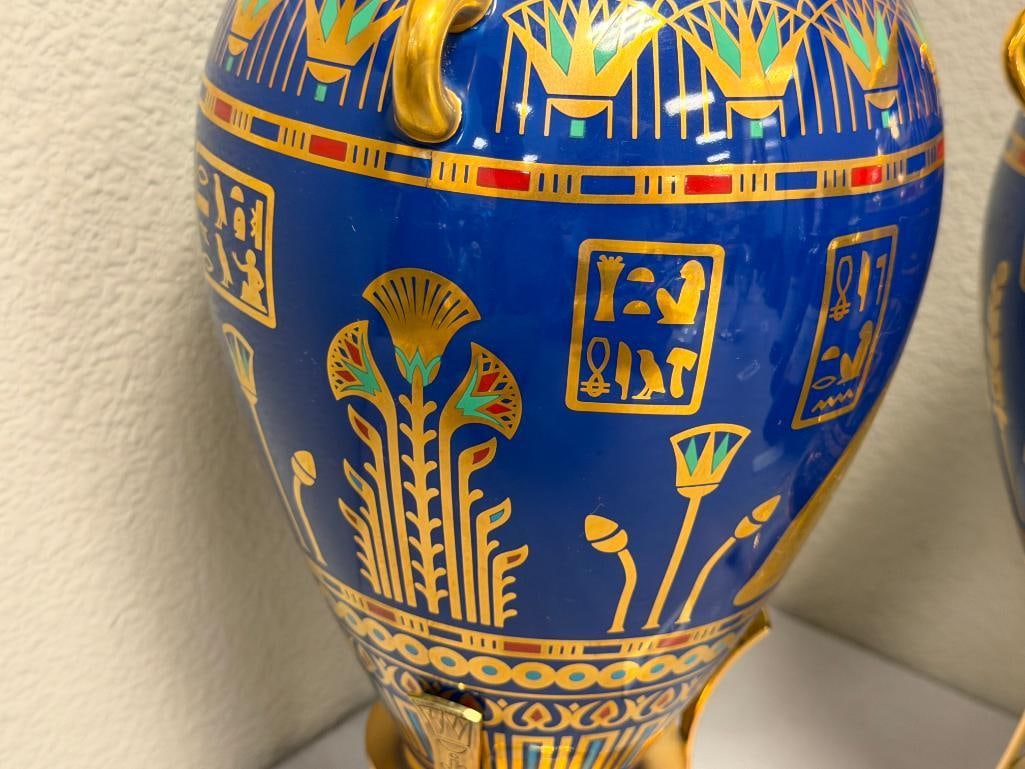 FRANKLIN MINT THE GOLDEN VASE OF BAST AND THE VASE OF THE GOLDEN FALCONS DESIGNED BY ROUSHDY GARAS - 9