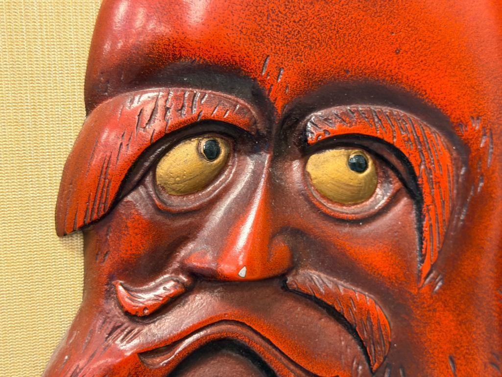 VINTAGE JAPANESE BOHIDHARMA DARUMA METAL 3D FIGURE SIGNED - 5