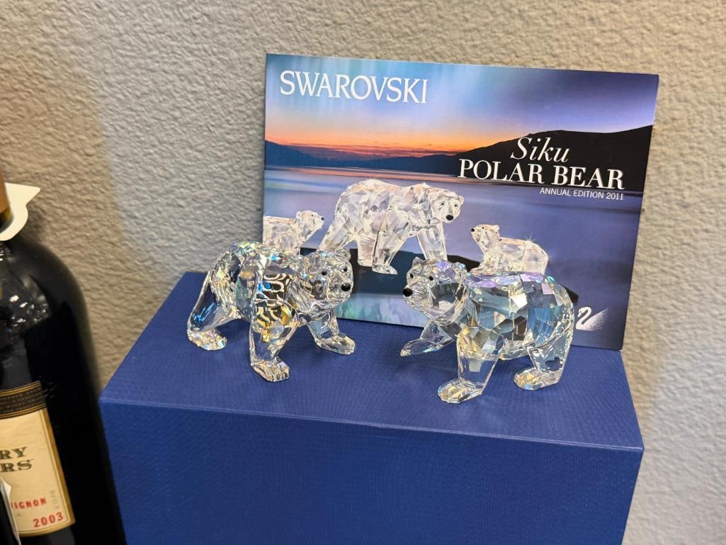 SWAROVSKI CRYSTAL SCS ANNUAL 2011 POLAR BEAR CUBS SIKU CRYSTAL MOONLIGHT NO. 1079156 - 2