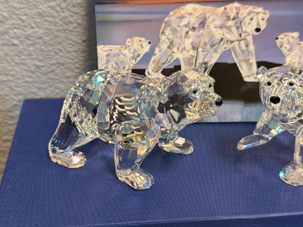SWAROVSKI CRYSTAL SCS ANNUAL 2011 POLAR BEAR CUBS SIKU CRYSTAL MOONLIGHT NO. 1079156 - 3