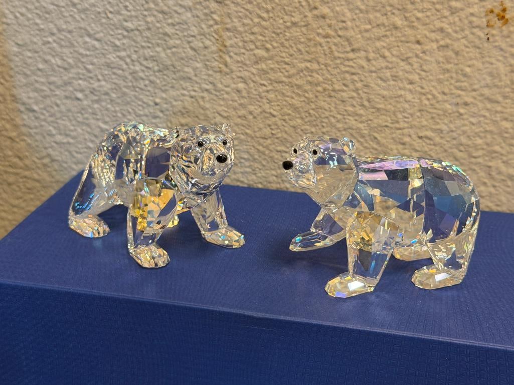 SWAROVSKI CRYSTAL SCS ANNUAL 2011 POLAR BEAR CUBS SIKU CRYSTAL MOONLIGHT NO. 1079156 - 4