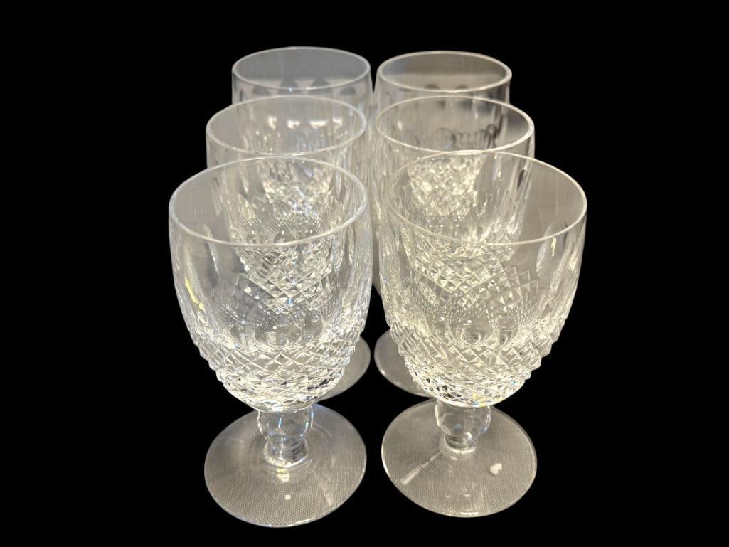 WATERFORD CRYSTAL COLLEEN SHORTS STEM CLARET WINE GLASS SET OF SIX (1 of 7)