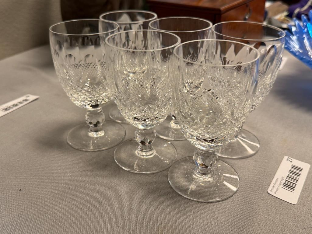 WATERFORD CRYSTAL COLLEEN SHORTS STEM CLARET WINE GLASS SET OF SIX - 2