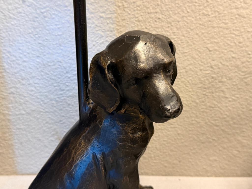 LULU DECOR CAST IRON DOG FIGURAL DOOR STOP WITH LONG ROD HANDLE - 2