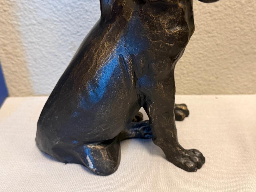 LULU DECOR CAST IRON DOG FIGURAL DOOR STOP WITH LONG ROD HANDLE - 3