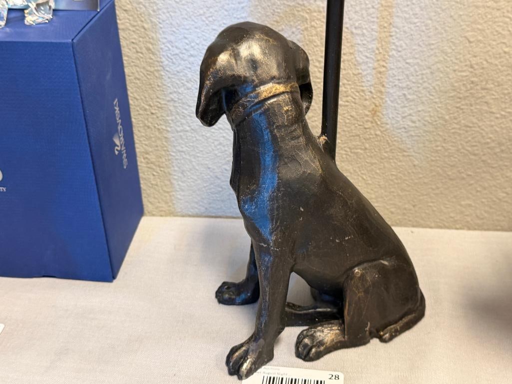 LULU DECOR CAST IRON DOG FIGURAL DOOR STOP WITH LONG ROD HANDLE - 4