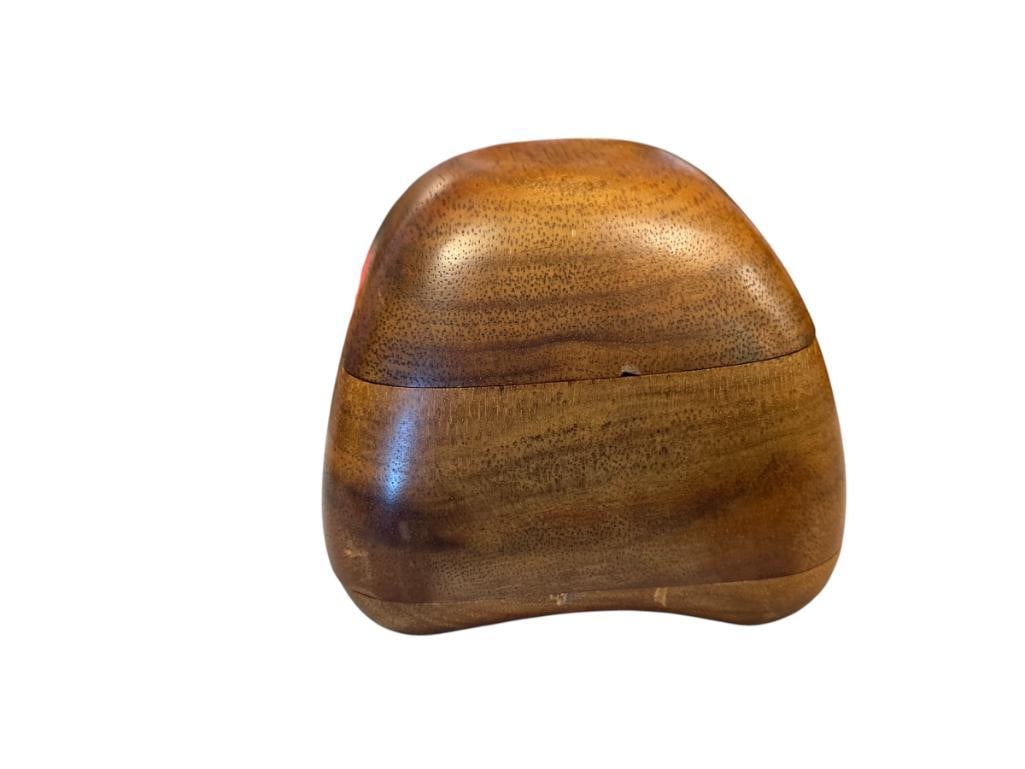 VINTAGE DEAN SANTNER CALIFORNIA WOODWORKER HAND CRAFTED STORAGE BOX BIOMORPHIC ROCK-BOX (1 of 5)