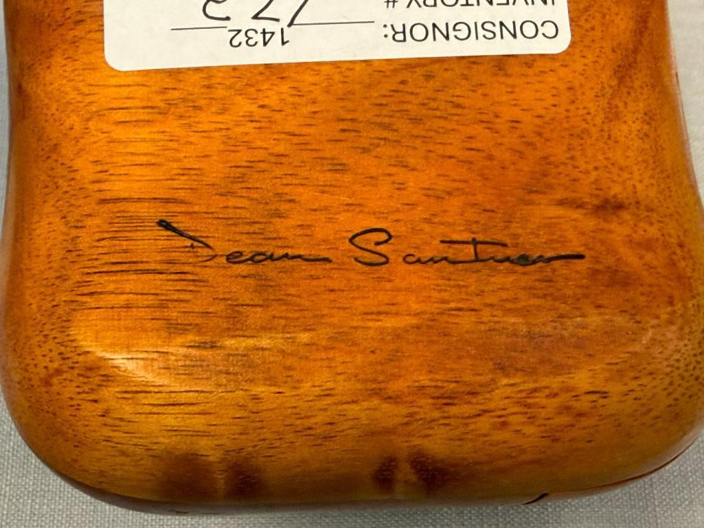 VINTAGE DEAN SANTNER CALIFORNIA WOODWORKER HAND CRAFTED STORAGE BOX BIOMORPHIC ROCK-BOX - 5