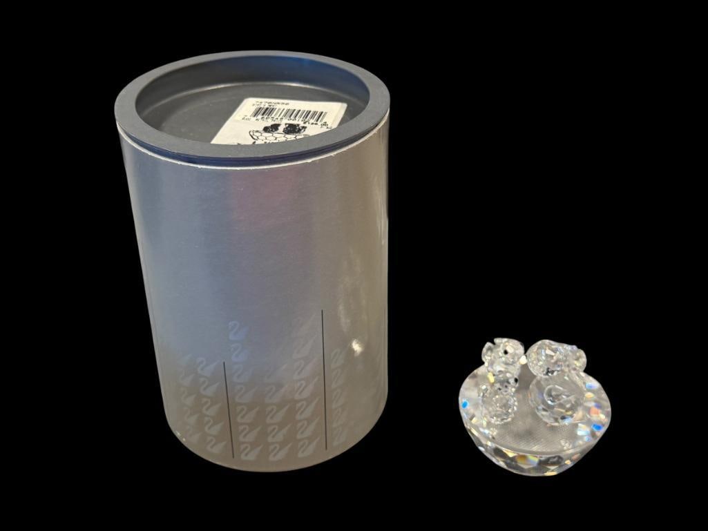 SWAROVSKI CRYSTAL BIRD'S NEST FIGURINE NO. 013842 INTRODUCED 1987 EXQUISITE ACCENTS SERIES (1 of 7)