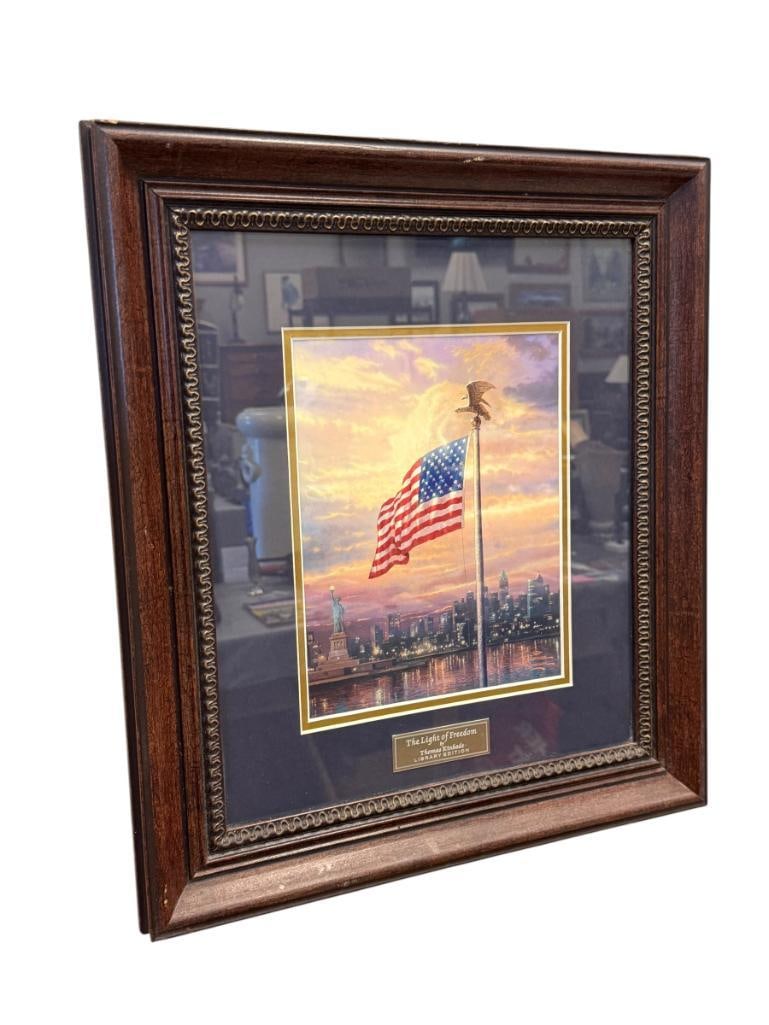 THOMAS KINKADE THE PAINTER OF LIGHT LIBRBARY EDITION PRINT TITLED THE LIGHT OF FREEDOM (1 of 7)