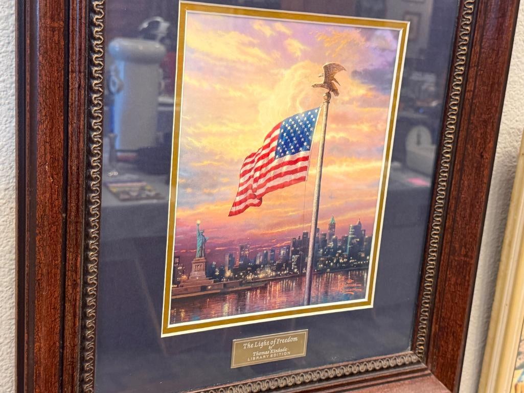 THOMAS KINKADE THE PAINTER OF LIGHT LIBRBARY EDITION PRINT TITLED THE LIGHT OF FREEDOM - 2