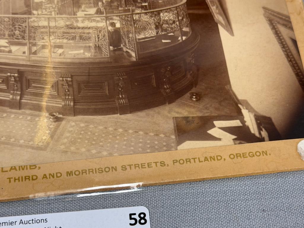 ANTIQUE CABINET CARD PHOTOGRAPH OF HISTORIC BUISNESS HALPIN & LAMB LOCATED IN PORTLAND, OREGON - 6