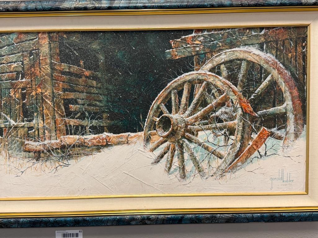 GERALD KUBLER AMERICAN ART HISTORIAN ORIGINAL MIXED MEDIA ORIGINAL PAINTING - 2